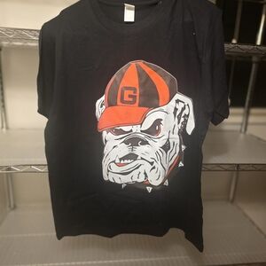 Men's Black Bulldog Graphic Tee